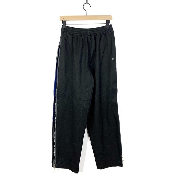 Champion Pants - Champion Vintage Logo Zip Leg Jogger Track Pants M
